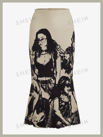 ICON Figure Graphic High Waist Skirt
