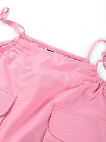 ICON Flap Pocket Drawstring Waist Cargo Skirt