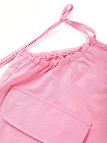 ICON Flap Pocket Drawstring Waist Cargo Skirt