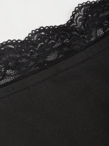 ICON Lace Patchwork Off Shoulder Slim Fit Dress
