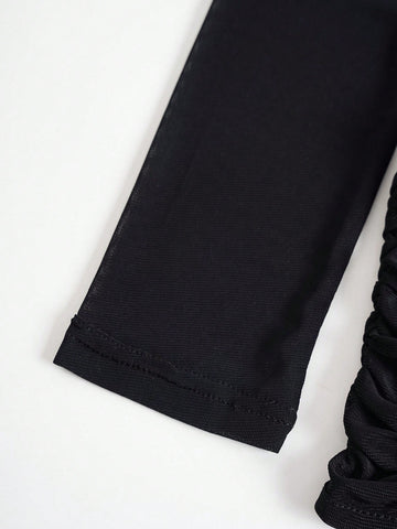 Mesh High Neck One Piece Jumpsuit