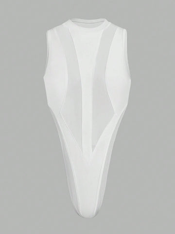 Mesh Splice High Waisted Hollow Out Multicolor Jumpsuit Bundle Pack