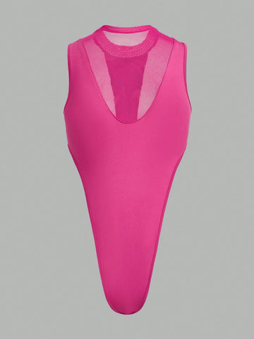 Mesh Splice High Waisted Hollow Out Multicolor Jumpsuit Bundle Pack