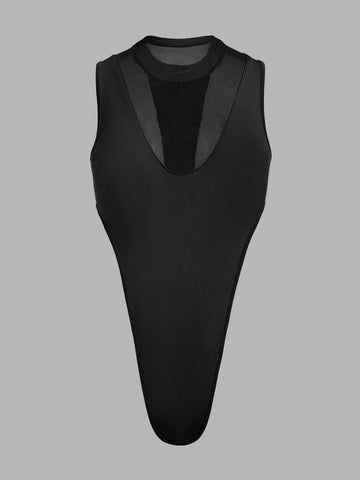 Mesh Splice High Waisted Hollow Out Multicolor Jumpsuit Bundle Pack