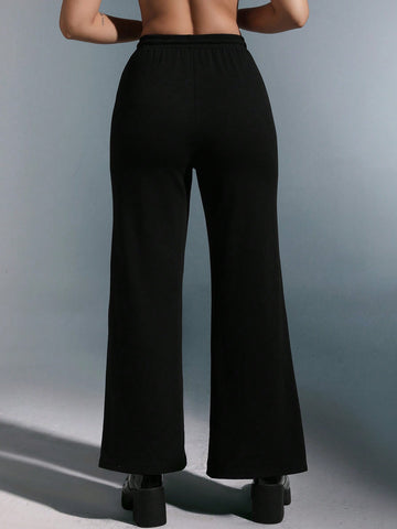 ICON Rhinestone Detail Wide Leg Sweatpants