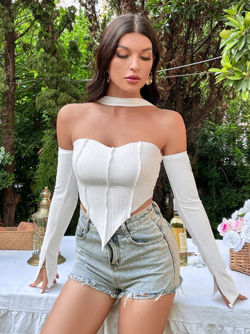 ICON Split Cuff Hanky Hem Tee