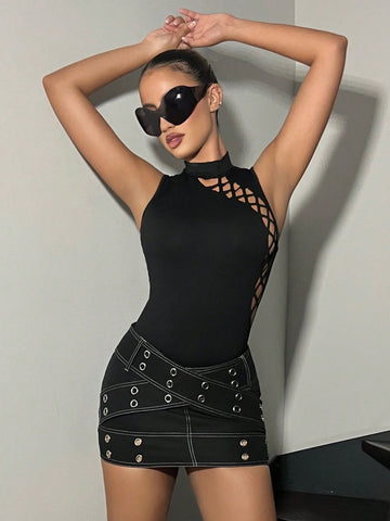 Women'S Cross-Cut Out Bodysuit