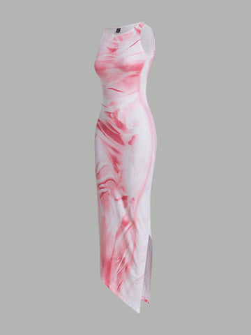 Women'S Tie-Dye Sleeveless Dress