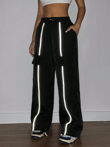 ICON Women Fluorescent Edge Casual Straight Pants