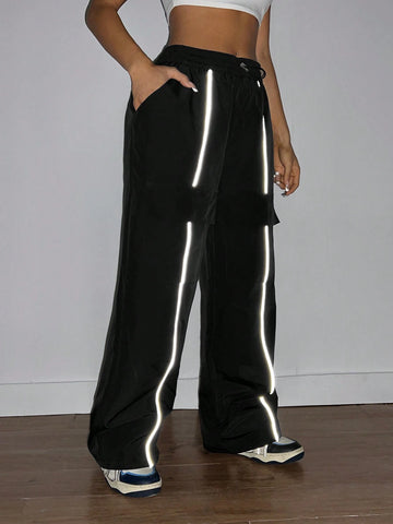 ICON Women Fluorescent Edge Casual Straight Pants