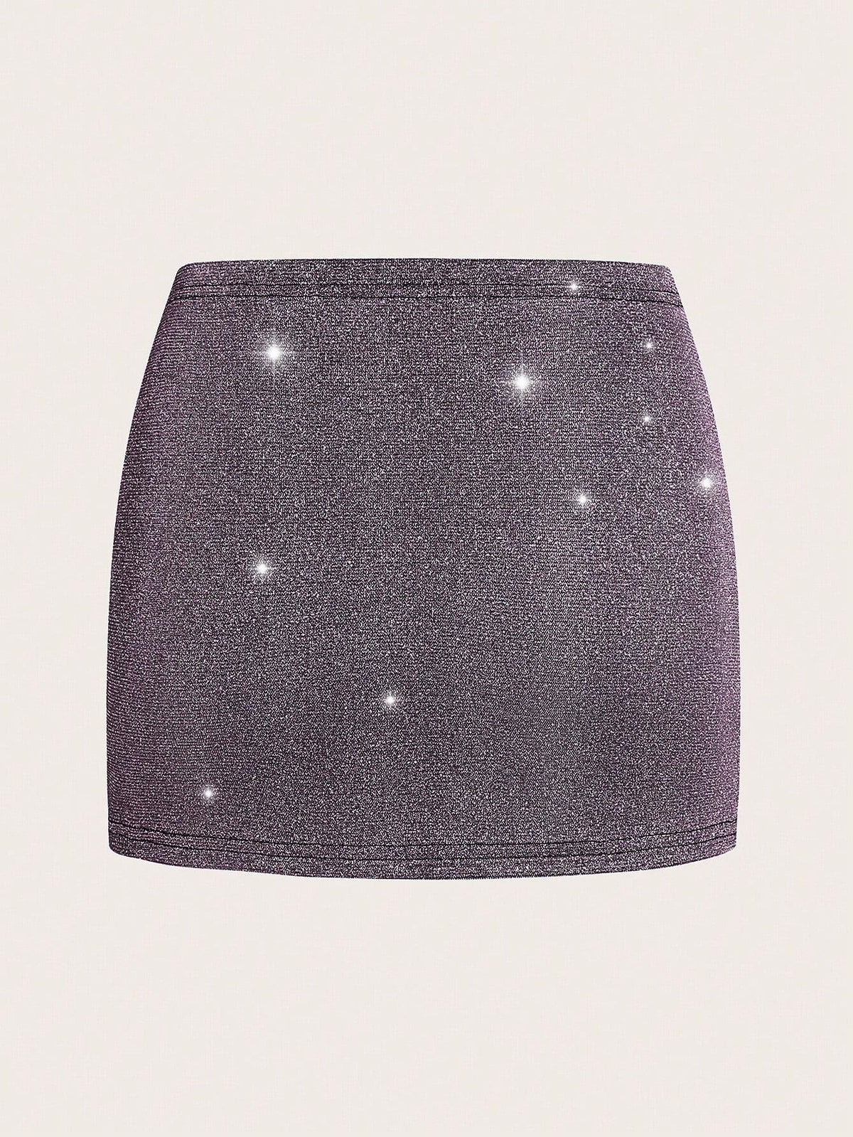 ICON Women's Glitter Bodycon Mini Skirt