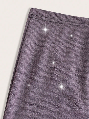 ICON Women's Glitter Bodycon Mini Skirt