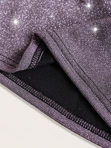 ICON Women's Glitter Bodycon Mini Skirt