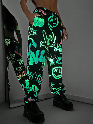 ICON Women's Printed Yoga Pants (Random Cut)