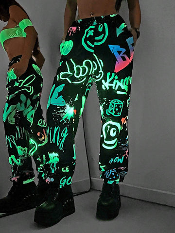 ICON Women's Printed Yoga Pants (Random Cut)