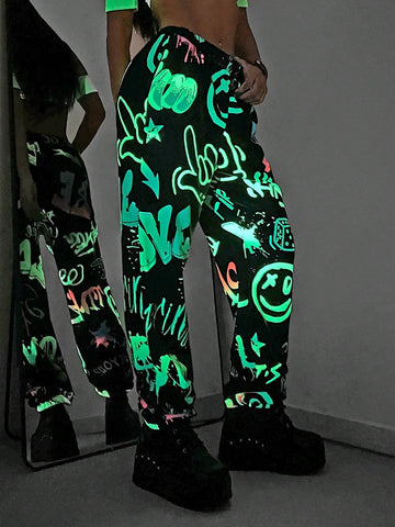 ICON Women's Printed Yoga Pants (Random Cut)