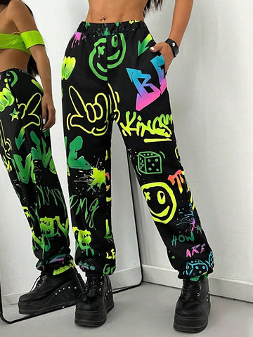 ICON Women's Printed Yoga Pants (Random Cut)