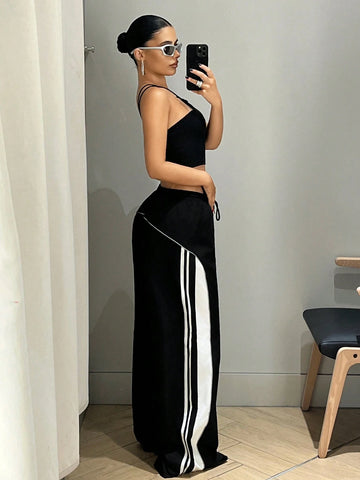 ICON Y2k Cargo Women Pants Baggy Women Pants Wide Leg Women Women`S Super Low-Rise Contrast Color Splice Flare Leg Pants