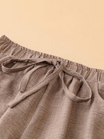 JORESS Women's Holiday Casual Contrast Color Lace Patchwork Long Pants