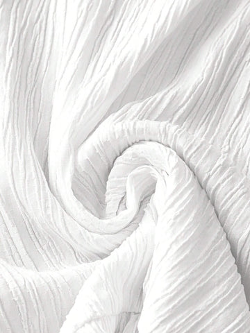 JORESS Women's Solid Color Round Neck Casual Summer Shirt With Ruffle Hem