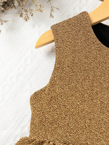 Kids CHARMNG Young Girl Sleeveless Glittery Elegant Evening Dress