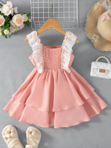 Kids CHARMNG Young Girl's Sweet And Romantic Lace Bowknot Dress
