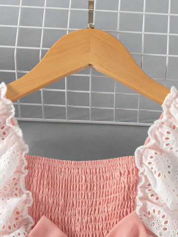 Kids CHARMNG Young Girl's Sweet And Romantic Lace Bowknot Dress