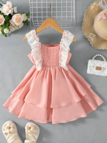 Kids CHARMNG Young Girl's Sweet And Romantic Lace Bowknot Dress