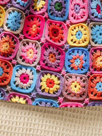 Kids Cooltwn Toddler Girls' Crochet Imitation Colorful Flower Print Spaghetti Strap Dress For Summer