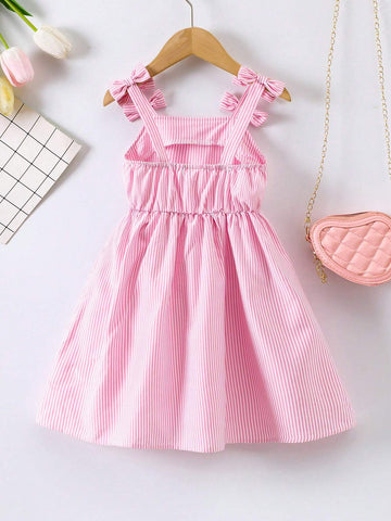 Kids EVRYDAY Summer Style Girls' Slim Fit Cami Midi A-Line Dress