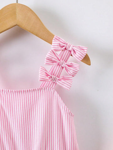 Kids EVRYDAY Summer Style Girls' Slim Fit Cami Midi A-Line Dress
