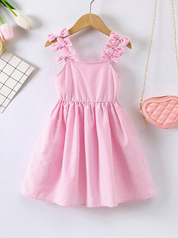 Kids EVRYDAY Summer Style Girls' Slim Fit Cami Midi A-Line Dress