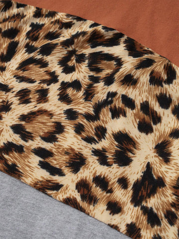 Kids EVRYDAY Young Girl Cut And Sew Leopard Tee Dress