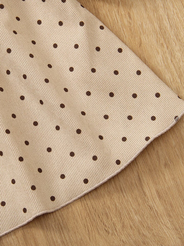 Kids EVRYDAY Young Girl Polka Dot Print Ruffle Trim Dress