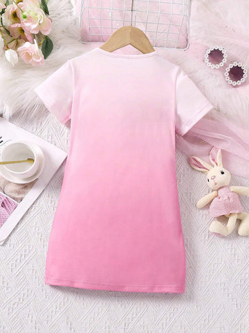 Kids EVRYDAY Young Girls' Cute And Fun Multicolor Kitty Cat Print Dress, Summer