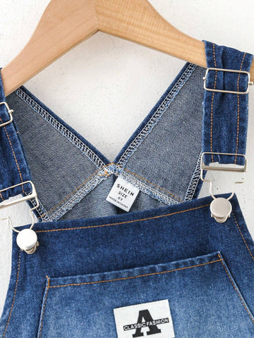 Kids EVRYDAY Young Girls' Denim Patchwork Dress With Sparkle Tulle Skirt, Spring/Summer