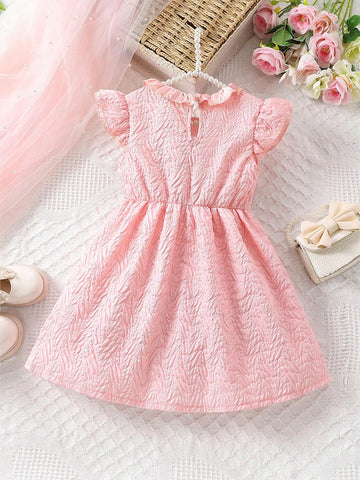 Kids EVRYDAY Young Girl's Jacquard Dress With Bow Decoration