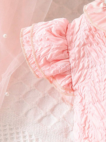 Kids EVRYDAY Young Girl's Jacquard Dress With Bow Decoration