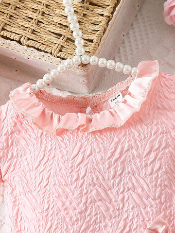 Kids EVRYDAY Young Girl's Jacquard Dress With Bow Decoration