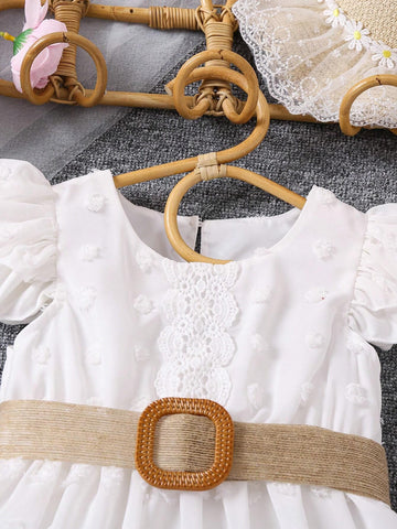 Kids EVRYDAY Young Girl's Romantic Elegant Casual Holiday Comfortable Flying Sleeve Dress