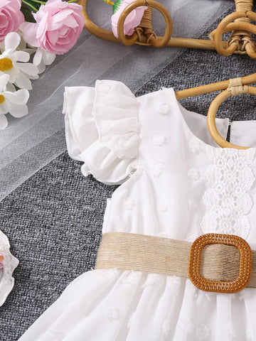 Kids EVRYDAY Young Girl's Romantic Elegant Casual Holiday Comfortable Flying Sleeve Dress