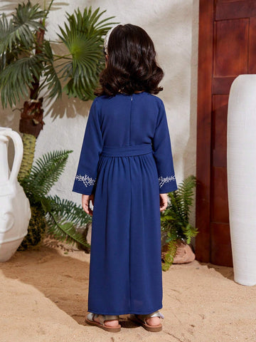 Kids Nujoom Young Girl Floral Embroidered Dress