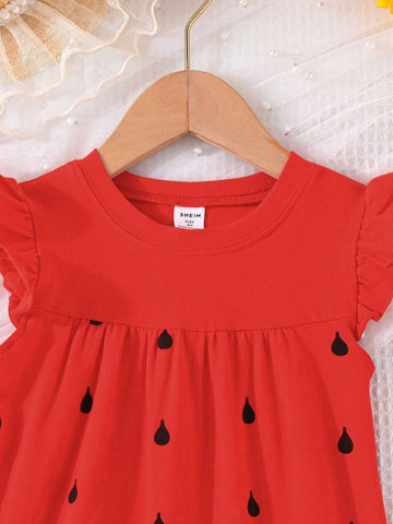Kids QTFun Young Girl Cute Printed Casual Dress With Bag Accessory, Versatile