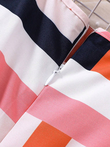 Kids SUNSHNE Tween Girls' Color Block Casual Vest Dress