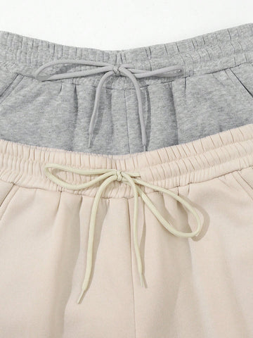 2pcs/set Zipper Hoodie And Sweatpants Set