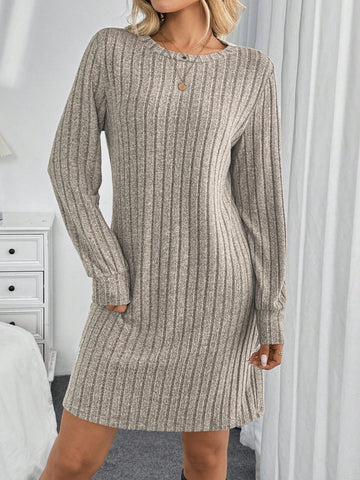 Poéselle Women Front Button Long Sleeve Pocket Casual Short Dress