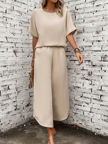 Batwing Sleeve Top & Wide Leg Pants