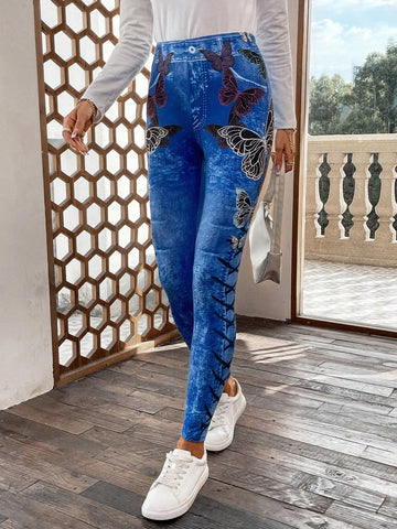 Butterfly Print Leggings