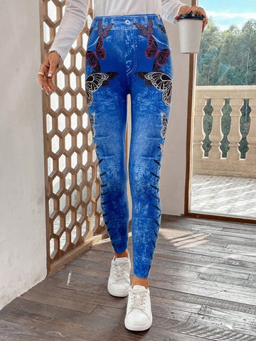 Butterfly Print Leggings