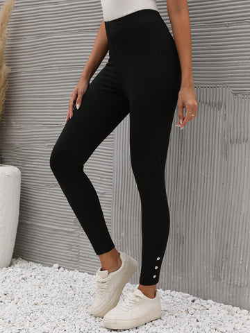 LUNE Button Detail Leggings
